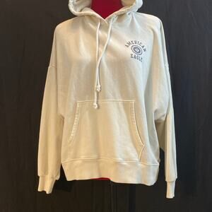 American Eagle off white hoodie hooded sweatshirt womens extra small cotton blen